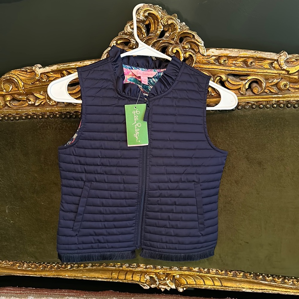 Lilly Pulitzer Navy Vest (size Large)
